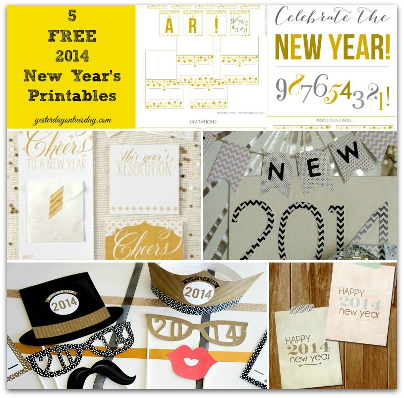 5 Free New Year’s Eve Printables
