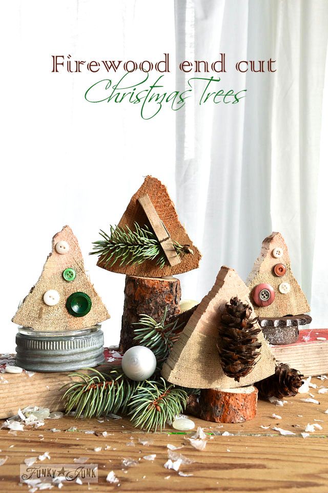 Firewood Christmas Tree by Funky Junk Interiors