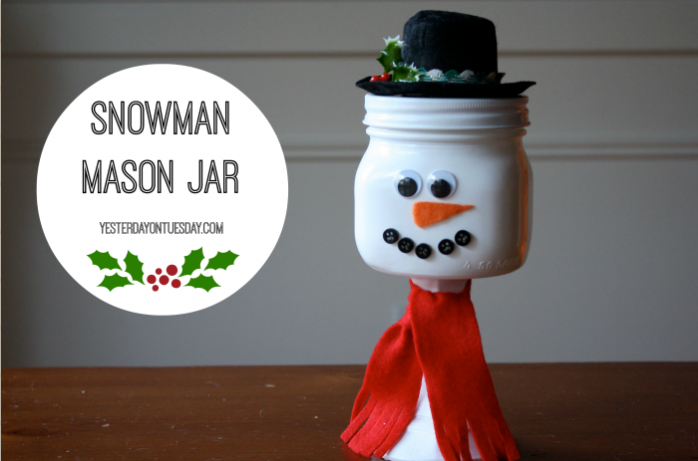 Snowman Mason Jar Craft