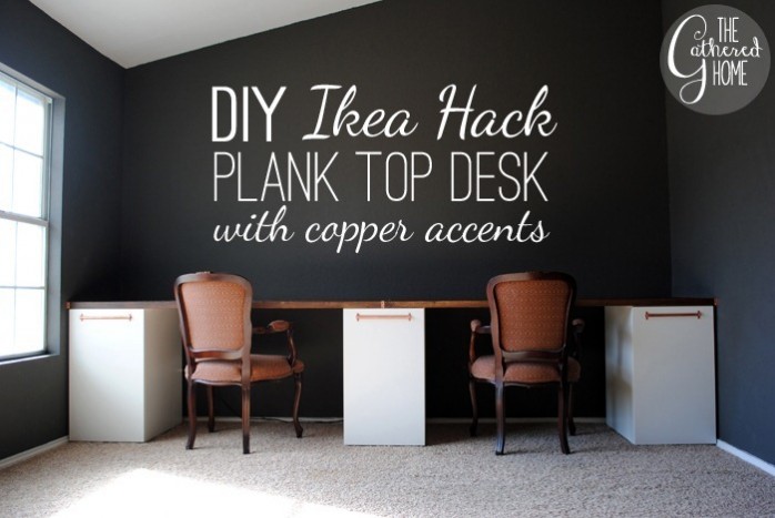 DIY Ikea Hack and Copper Desk by The Gathered Home