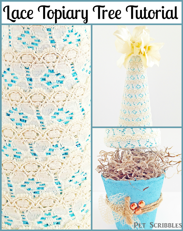 Lace Topiary Tree Tutorial