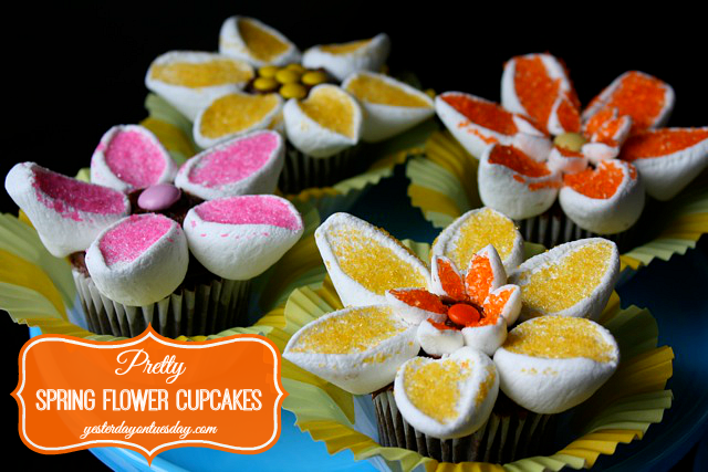 Pretty Spring Flower Cupcakes