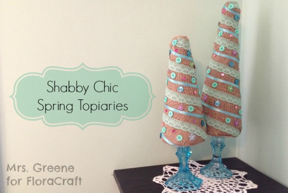 Shabby Chic Sping Topiaries