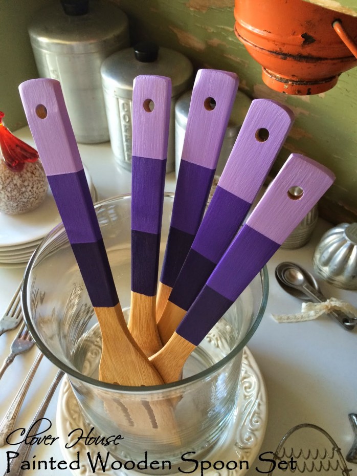 Painted Wooden Spoon Set