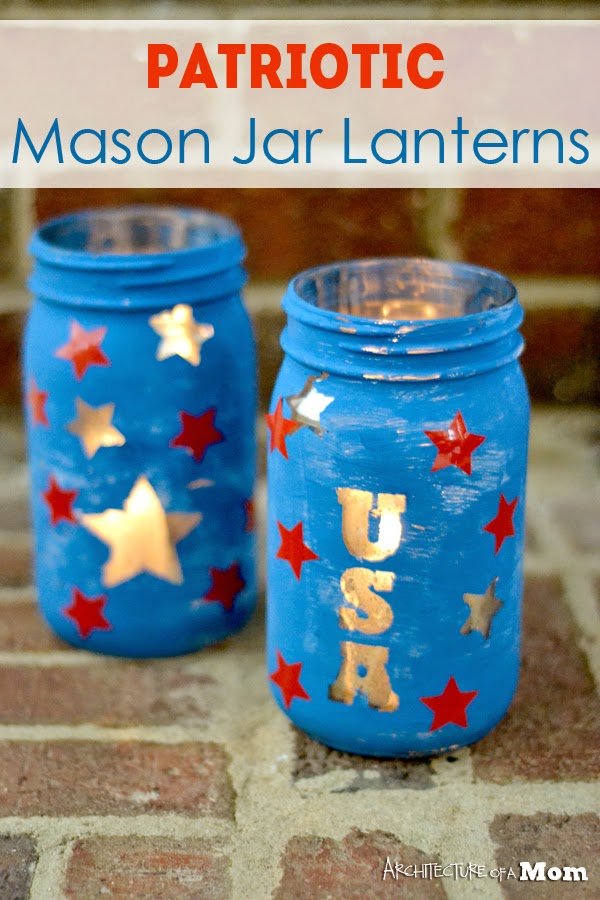 Patriotic Mason Jar Lanterns