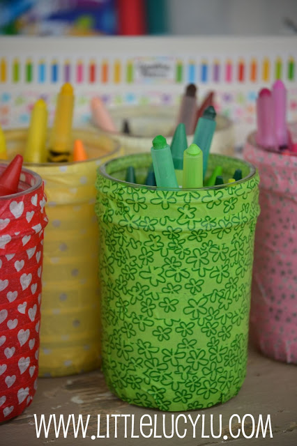 Mason Jars with Washi Tape by Little Lucy Lu