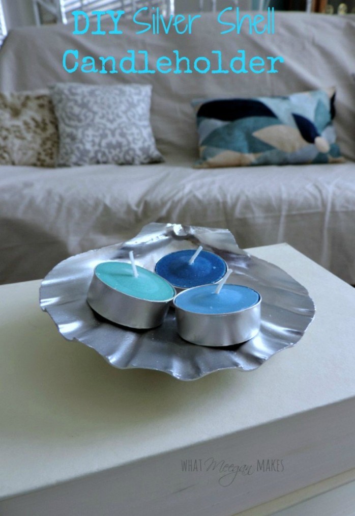 Silver-Shell-Candle-Holder