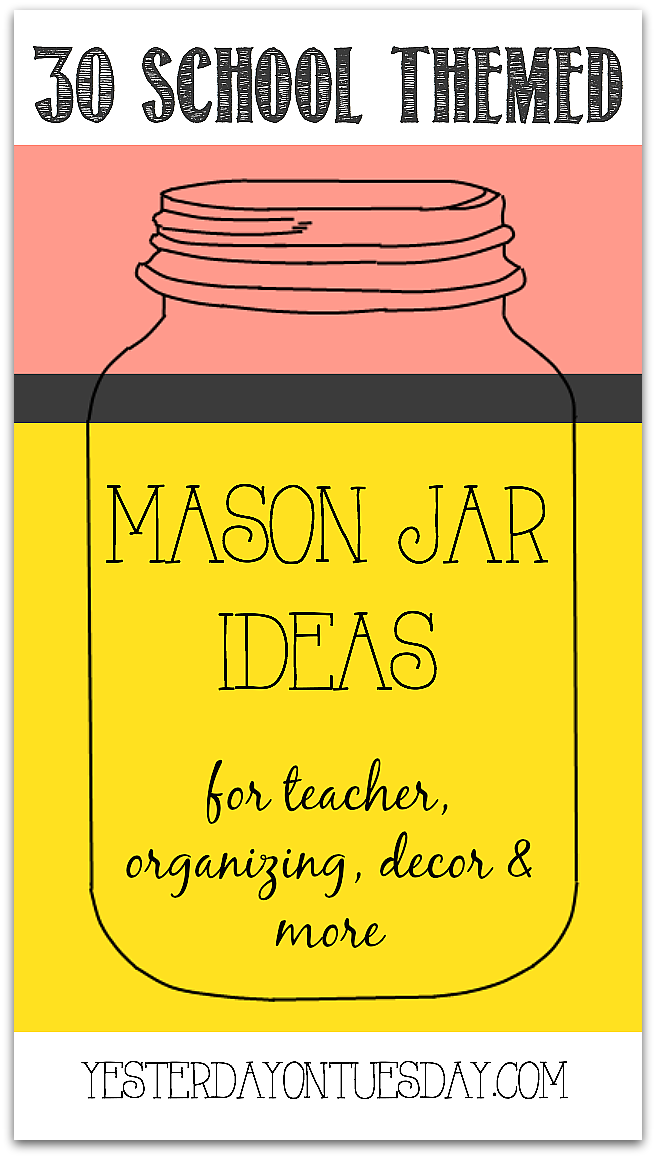 Teacher Gift Ideas - Monogram Mason Jar Vase {Free Chalkboard Printable  Gift Tags} - Love of Family & Home
