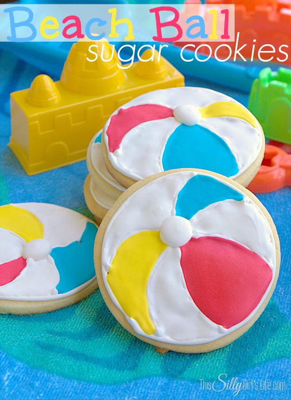 Beach Ball Sugar Cookies