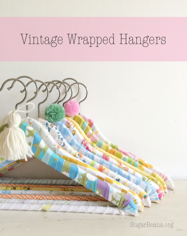 Vintage Wrapped Hangers. SugarBeans.org