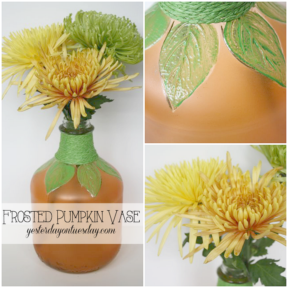 Frosted Pumpkin Vase