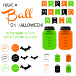 FREE set of Halloween Mason Jar Printables, perfect for parties, decor and gifts!