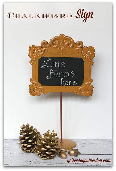 Charming Chalkboard Sign perfect for Thanksgiving Buffet Lines