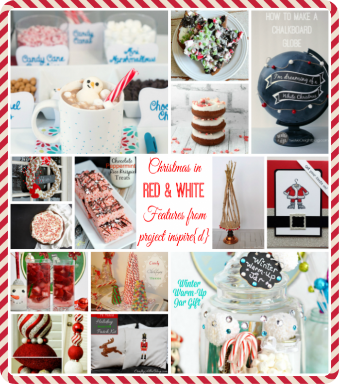 Red and white Christmas ideas from Project Inspire{d} weekly linky party 