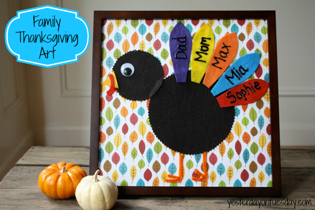 Charming Thanksgiving craft for kids from yesterdatontuesday.com