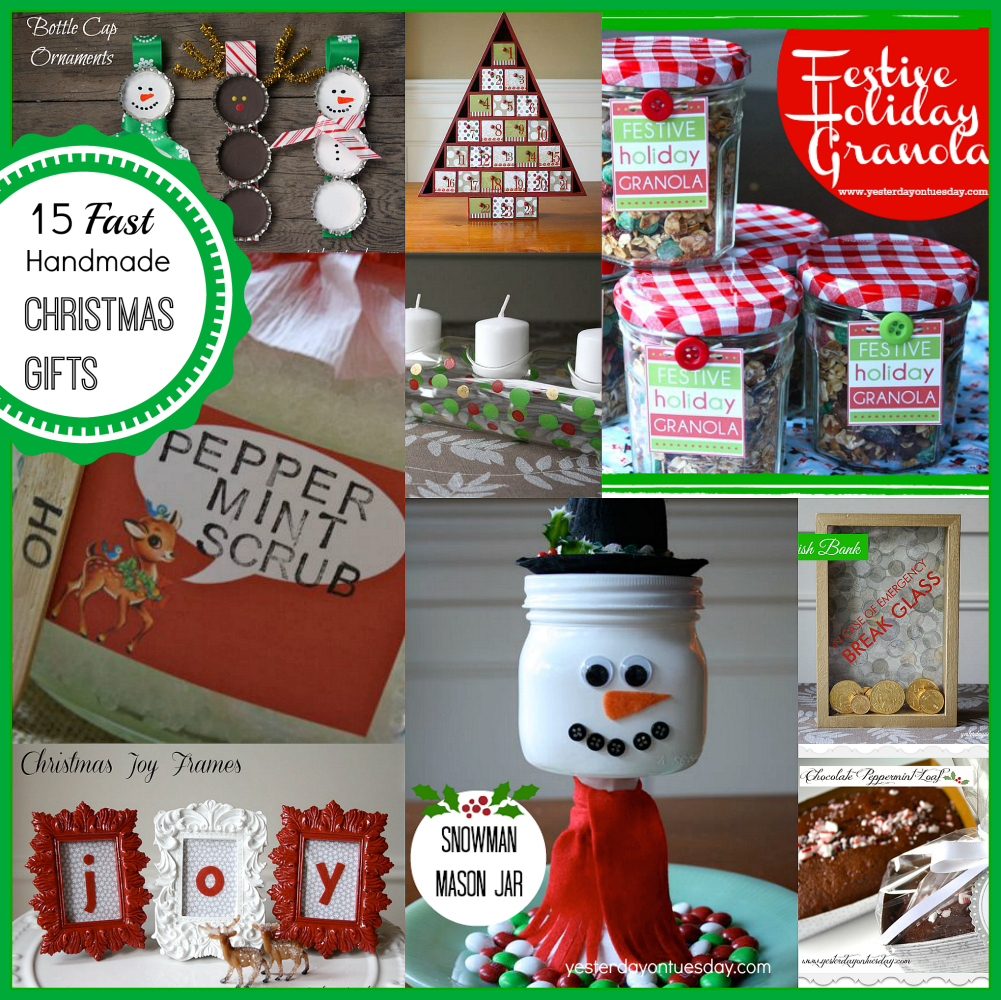 15 Fast Handmade Christmas Gifts | Yesterday on Tuesday