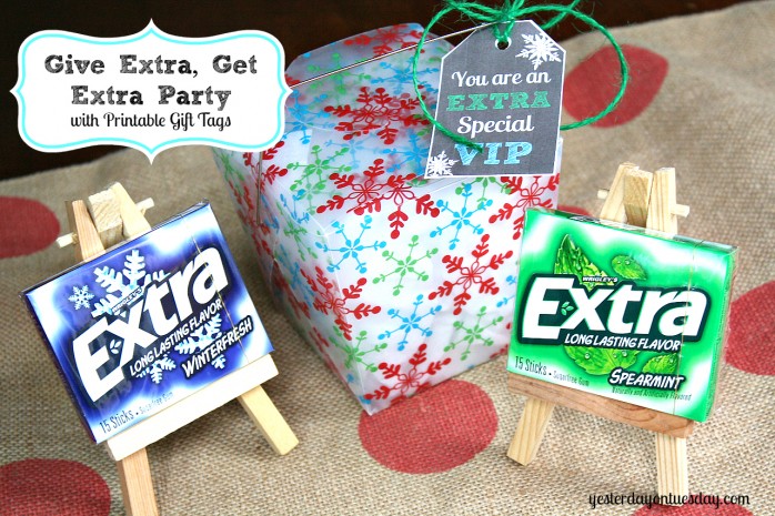 Giving Back to those VIP's in your life with a Extra Gum Holiday Gift Pack and free labels from https://yesterdayontuesday.com