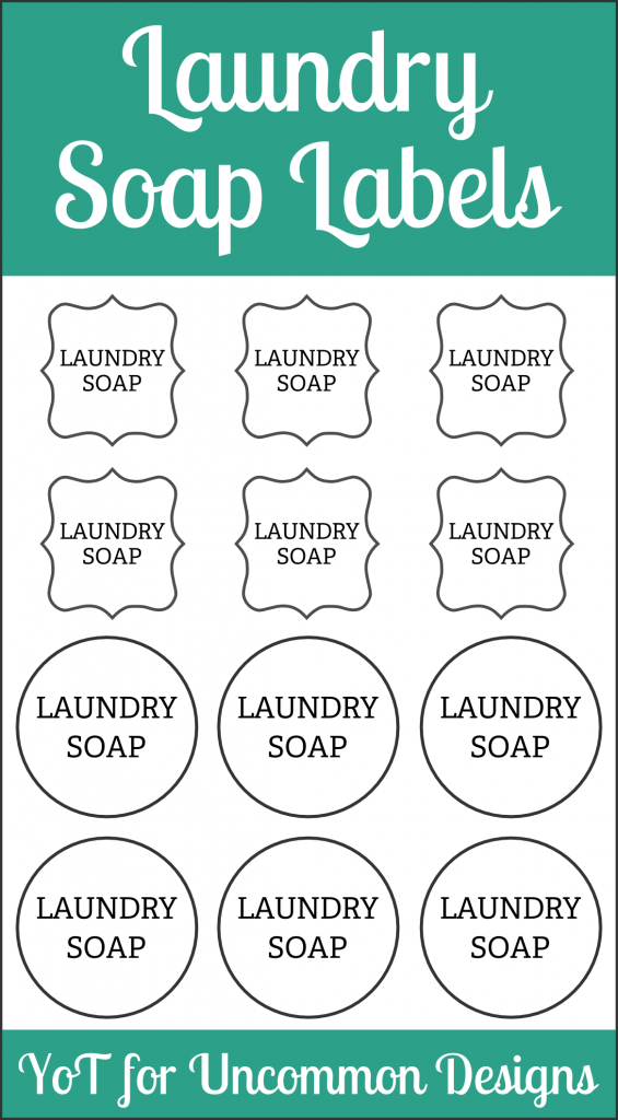 DIY Laundry Soap and Printable Labels