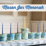Rustic Mason Jar Menorah featuring DecoArt Chalky Finish Paint from https://yesterdayontuesday.com