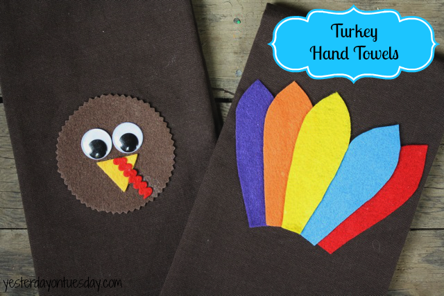 Sweet Turkey Hand Towel Project from https://yesterdayontuesday.com