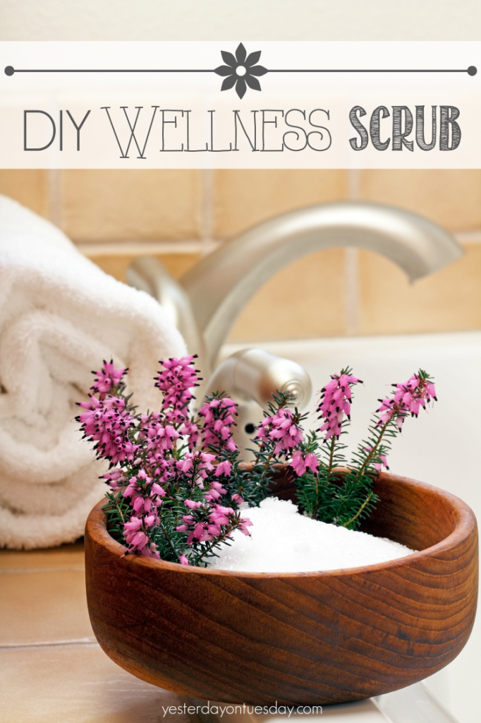 Make a Wellness Scrub: Great home remedy to ward off symptoms of a cold. All natural ingredients. Easy and cheap!
