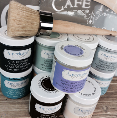 Americana Decor Chalky Finish Giveaway: Enter for a chance to win 8 colors of your choice, clear and dark creme waxes, Soft Touch varnish, waxing brush and 2 stencils of your choice via Yesterday on Tuesday