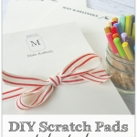 How to make DIY Scratch Pads for yourself or as a thoughtful gift idea from https://yesterdayontuesday.com