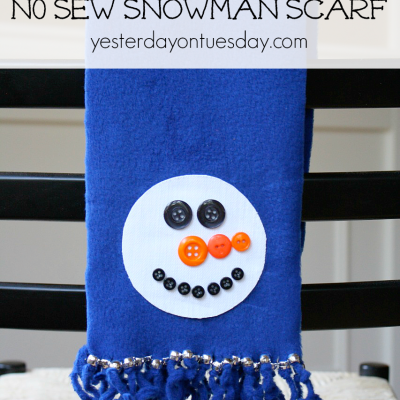 No Sew Snowman Scarf
