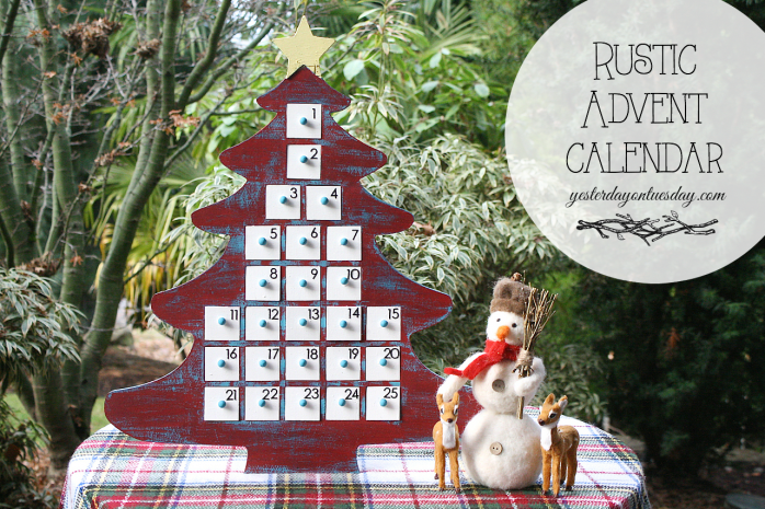 Rustic Advent Calendar for Christmas by Yesterday on Tuesday