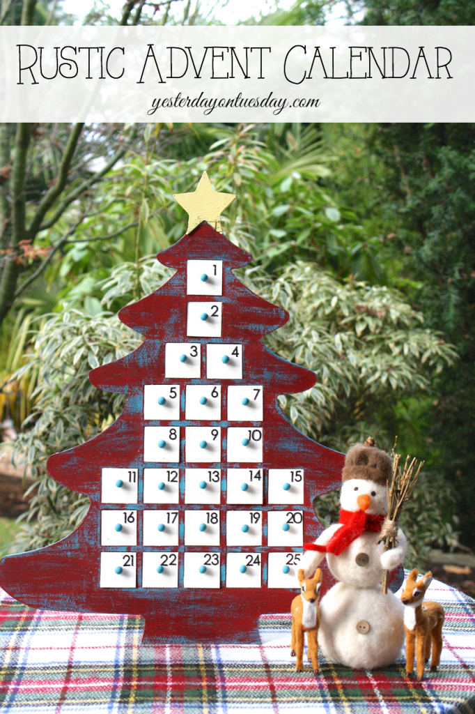 Rustic Advent Calendar for Christmas by Yesterday on Tuesday