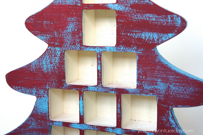 Rustic Advent Calendar with Americana Chalky Finish Paints by Yesterday on Tuesday