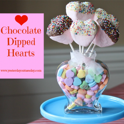 5 Ingredients or Less: Chocolate Dipped Hearts