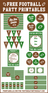Football Party Printables for The Big Game via https://yesterdayontuesday.com