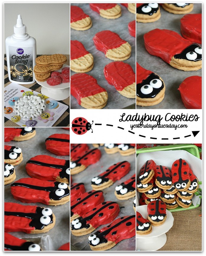 Darling Lady Bug Cookies, perfect for a garden party or spring soiree