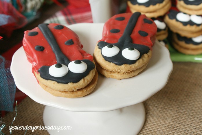 Darling Lady Bug Cookies, perfect for a garden party or spring soiree