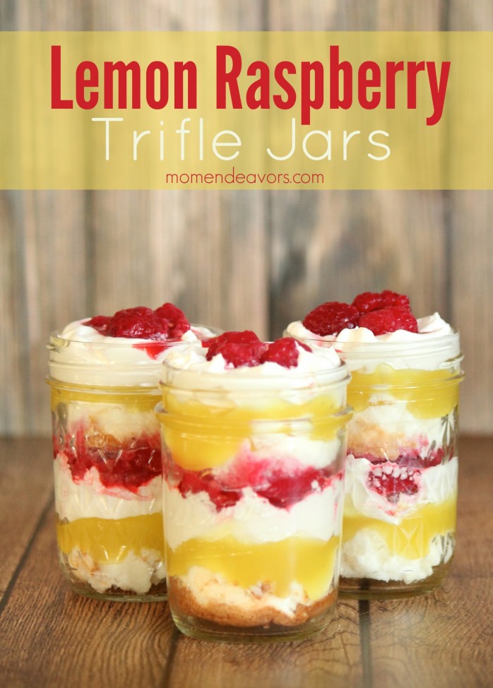 Lemon Raspberry Trifle Jars from Mom Endeavors