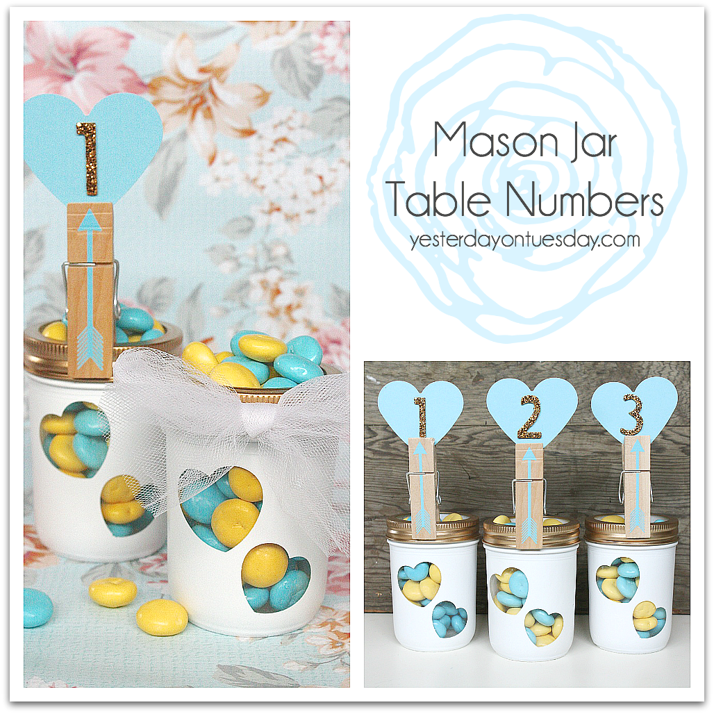 Mason Jar Table Numbers