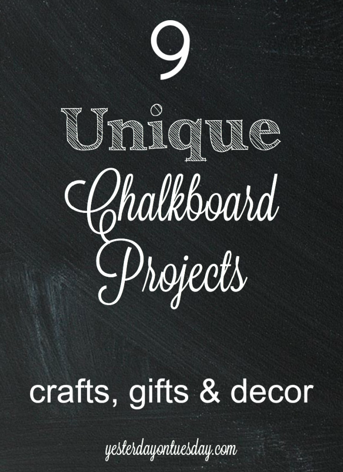Fresh ideas on using chalkboard paint around your home as well as for gift ideas #chalkboard