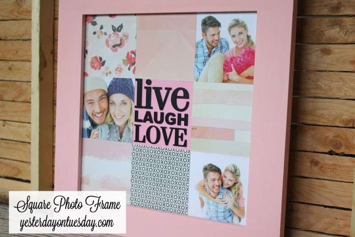 Square Photo Frame, great Valentine's Day or wedding gift 