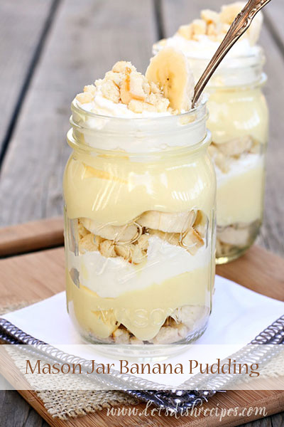 Mason Jar Banana Pudding from Let's Dish Recipes