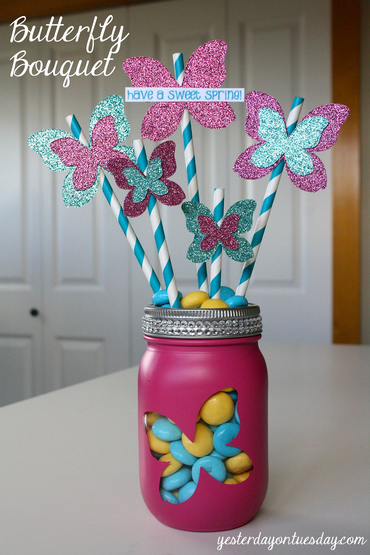 Butterfly Bouquet in a Jar