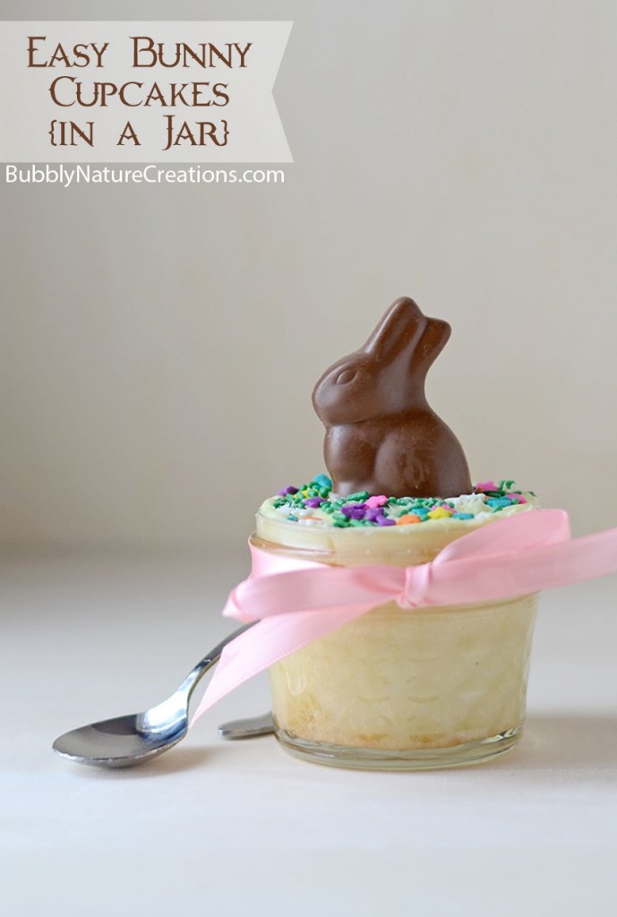 Easter Bunny Cupcakes in a Jar from Bubbly Nature Creations