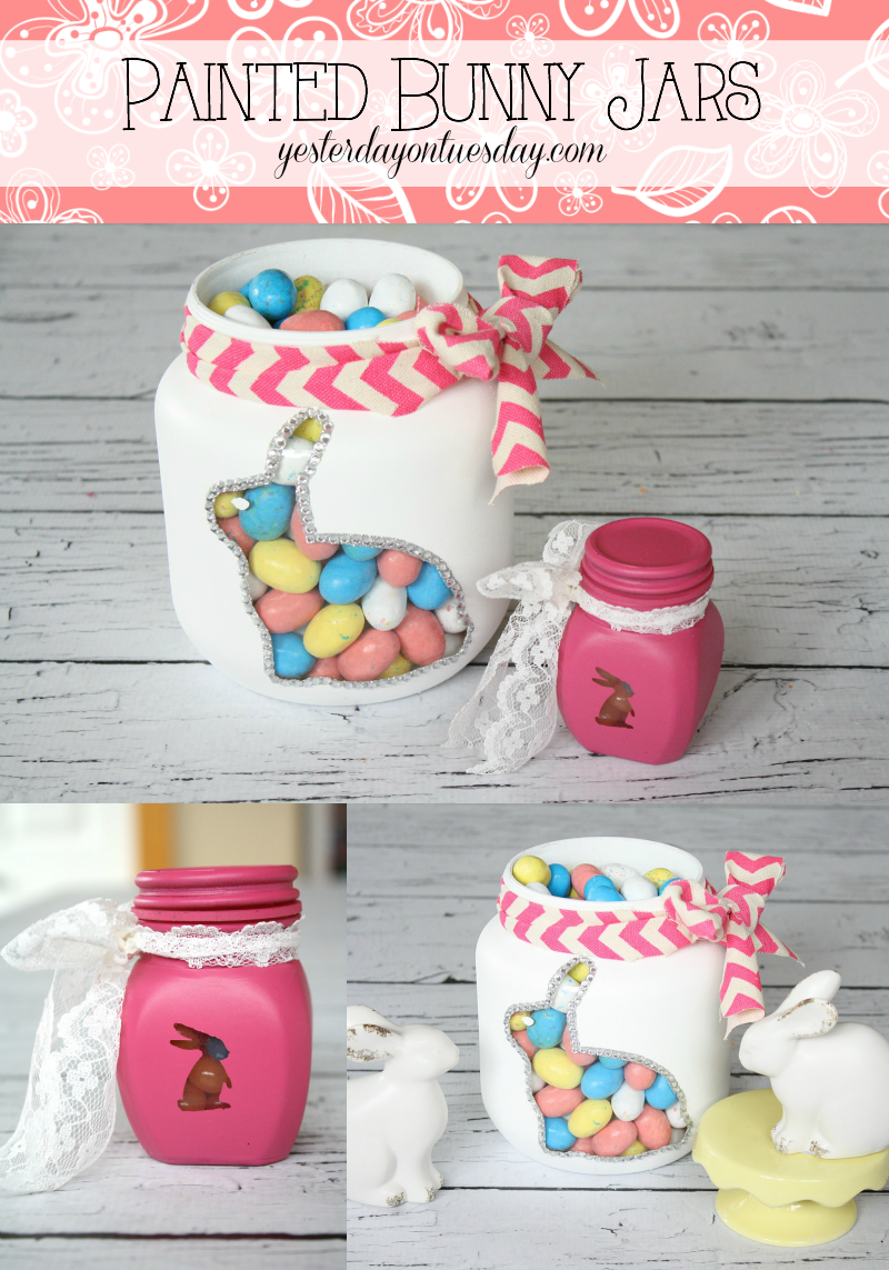 Painted Bunny Jars