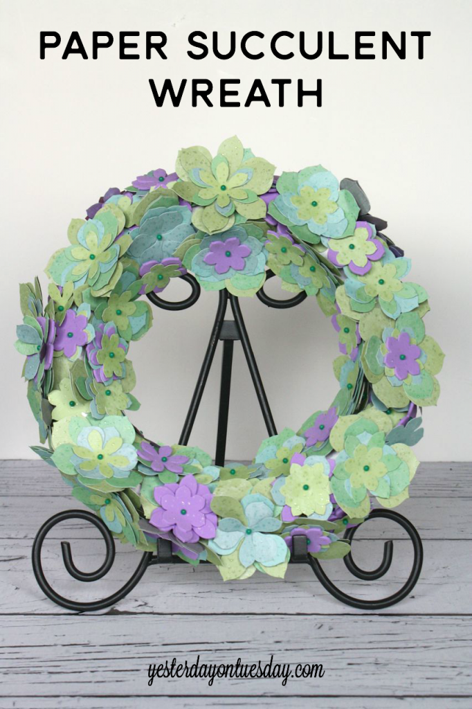 DIY Paper Succulent Wreath
