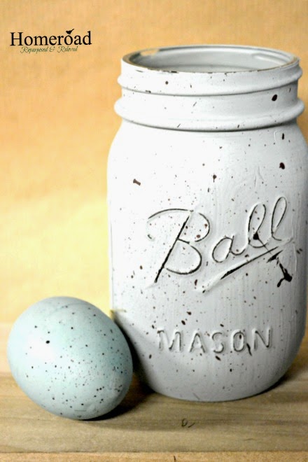 Speckled Egg Painted Mason Jars
