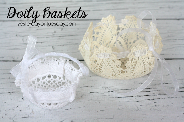 How to transform a plain doily into a lovely Doily Basket, great for wedding.