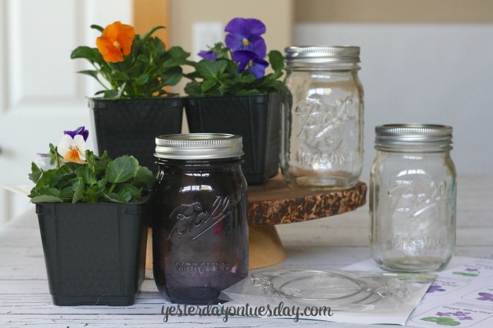 May Day Mason Jar Gift and free watercolor May Day  tag printables: An easy and thoughtful May Day gift for neighbors and friends.