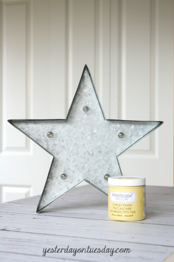 Painted Star: How to add color and sparkle to a lighted star
