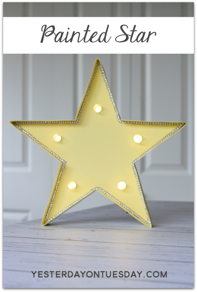 Painted Star: How to add color and sparkle to a lighted star