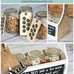 Fun DIY Father's Day Gift idea, an "I'm Nuts About You" Caddy. A whimsical, thoughtful and useful present for Dad.